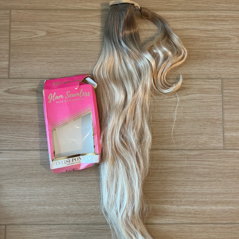 Glam seamless human hair extension ponytail